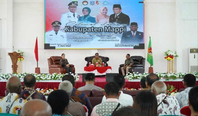 Kunjungan Pj Gubernur Papua Selatan ke Kabupaten Mappi. (Foto: Istimewa/Humas Pemda Mappi)