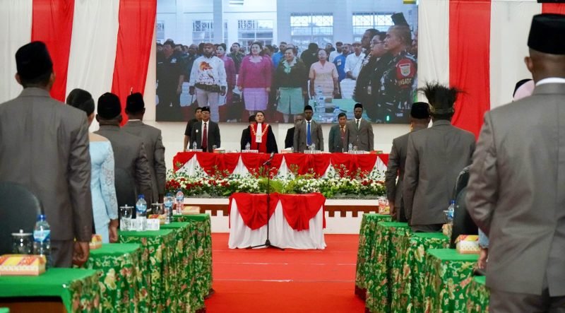 Acara pelantikan Anggota DPR Mappi periode 2024-2029. (Foto: Istimewa/Humas Pemda Mappi)