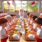 Ilustrasi program makan siang gratis. 