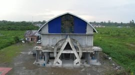Lokasi tanah yang dihibahkan oleh Yusuf Rombe untuk pembangunan gereja. (Foto: Istimewa/Tim AIYE)