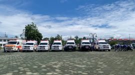 Sejumlah armada sarana kesehatan yang diserahkan oleh Dinas Kesehatan (Dinkes) Mimika. (Foto: Galeri Papua/Wahyu)