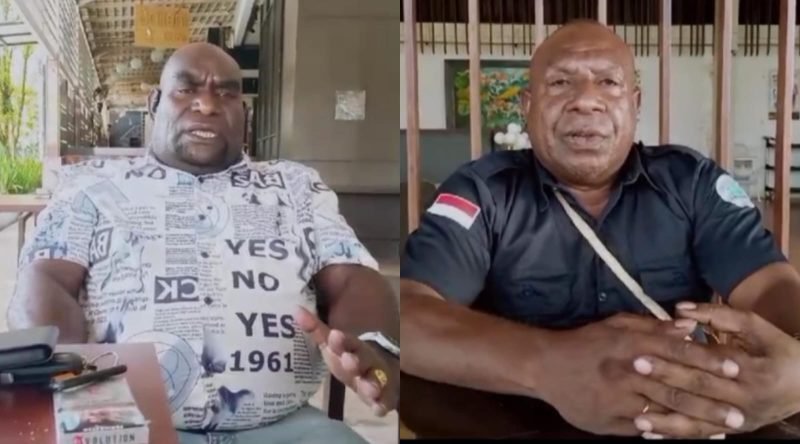 Direktur Eksekutif LEMASA, Stingal Jhonny Beanal, dan Ketua LEMASKO, Fredi Atiamona. (Foto: Istimewa)