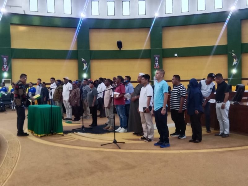 35 anggota DPRD Mimika terpilih mengikuti gladi resik pelantikan. (Foto: Istimewa)