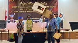 Rekapitulasi suara untuk Distrik Amar. (Foto: Istimewa/Faris)