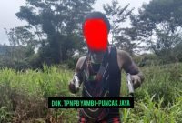 TPNPB menunjukkan dua pistol yang diklaim telah disita dari anggota Polri yang gugur di Puncak Jaya. (Foto: Istimewa/TPNPB-OPM)