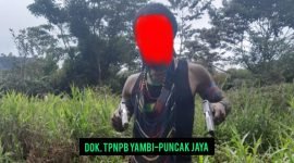 TPNPB menunjukkan dua pistol yang diklaim telah disita dari anggota Polri yang gugur di Puncak Jaya. (Foto: Istimewa/TPNPB-OPM)