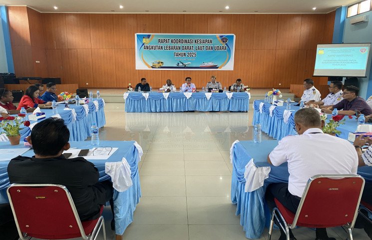 Rapat Koordinasi Kesiapan Angkutan Lebaran Darat, Laut, dan Udara Tahun 2025. (Foto: Istimewa/Papua.go.id)