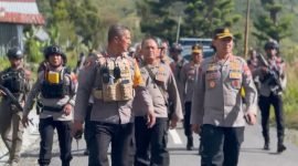 Aparat TNI-Polri disiagakan menjelang putusan MK terkait hasil Perselisihan Hasil Pemilihan Umum (PHPU) Pilkada Puncak Jaya. (Foto: Istimewa/Humas Polres Puncak Jaya)