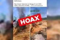 Sebuah unggahan yang memberikan narasi hoaks tentang pembakaran alat berat di Raja Ampat. (Foto: Istimewa/Tangkapan layar unggah Facebook)