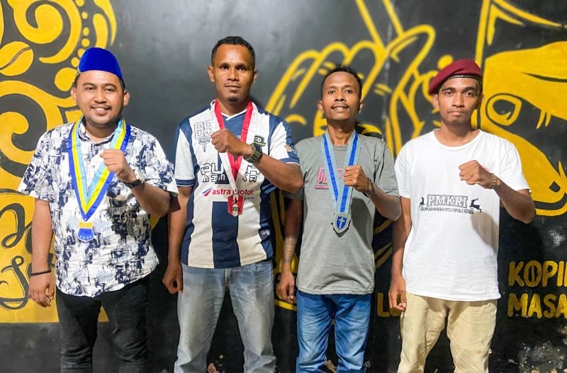 Perwakilan empat organisasi kemahasiswaan dari PMII, GMNI, PMKRI, dan GMKI Kabupaten Mimika. (Foto: Istimewa)