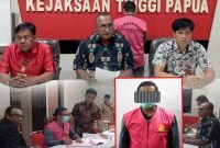 Penetapan satu tersangka baru dugaan korupsi venue aerosport, AJ, di Kejati Papua. (Foto: Galeri Papua/Istimewa)