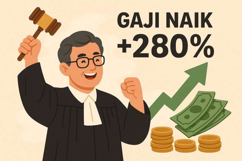 Ilustrasi kenaikan gaji hakim. (Foto: Galeri Papua/Endy Langobelen regenerated by Open AI)