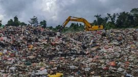 Tempat pembuangan akhir (TPA) sampah di Iwaka, Mimika, Papua Tengah. (Foto: Istimewa/Febri)