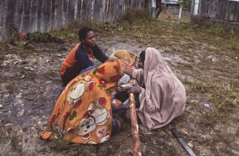 Salah satu korban meninggal dari kekejaman Pimpinan KKB Kelenak Murib di Kampung Lambera, Distrik Yugumoak, Kabupaten Puncak. (Foto: Istimewa/TPNPB-OPM)