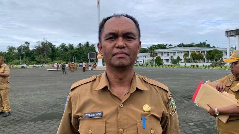 Kepala Disperindag Kabupaten Mimika, Petrus Pali Ambaa. (Foto: Galeri Papua/Ahmad)