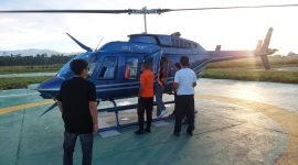 Tim SAR gabungan bersiap-siap mengevakuasi helikopter PK-IWS yang jatuh di dekat Distrik Jila, Kabupaten Mimika, Papua Tengah.