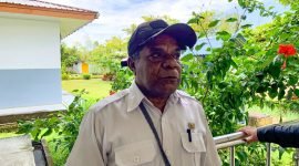 Kepala Dinas Lingkungan Hidup Kabupaten Mimika, Jefri Deda. (Foto: Galeri Papua/Ahmad)