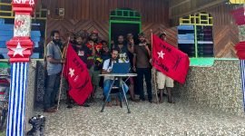 KNPB Wilayah Yalimo menggelar konferensi pers di Kantor KNPB Yalimo, Jumat (19/9/2025). (Foto: Istimewa/KNPB Wilayah Yalimo)