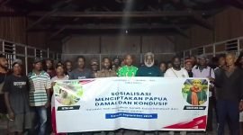 Masyarakat Kaiso saat mengikuti kegiatan Kamtibmas. (Foto: Galeri Papua/Bele Pulo)