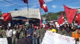 KNPB melakukan aksi demonstrasi di Jayapura, Papua, dalam momen Hari Tani Nasional, Rabu (24/9/2025). (Foto: Istimewa/KNPB)