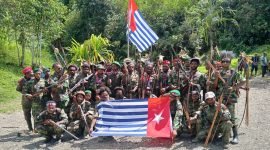 Pasukan TPNPB Kodap XV Ngalum Kupel di bawah komando Brigjen Lamek Taplo. (Foto: Istimewa/TPNPB-OPM)