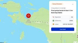 Gambar laporan gempa bumi di Nabire, Papua Tengah, oleh BMKG. (Foto: Istimewa/bmkg.go.id)