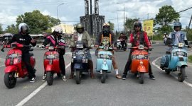 Panitia pelaksana meninjau beberapa lokasi pelaksanaan event tahunan Noken Skuteris Papua di Mimika. (Foto: Istimewa/Panitia Noken Skuteris Papua)