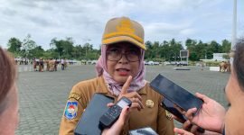 Plt. Kepala Dinas Perumahan, Kawasan Permukiman dan Pertanahan Kabupaten Mimika, Abriyanti Nuhuyanan. (Foto: Galeri Papua/Ahmad)