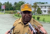 Pj Sekda Mimika, Abraham Kateyau. (Foto: Galeri Papua/Ahmad)