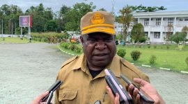 Pj Sekda Mimika, Abraham Kateyau. (Foto: Galeri Papua/Ahmad)