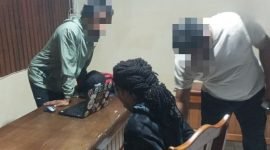 Jayainus Pogau alias Supi Pogau, yang mengakui dirinya sebagai Komandan Batalyon Hetobia Kodap III Nduga di bawah pimpinan Aibon Kogoya, sedang diperiksa secara intensif oleh aparat kepolisian. (Foto: Istimewa/Satgas Humas ODC)