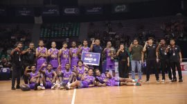 Universitas Cenderawasih (Uncen) mengakhiri LIMA Mandiri Basketball 2025 Surabaya sebagai runner-up. (Foto: Istimewa/Tim Marketing Communication Liga Mahasiswa)