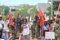 Solidaritas Rakyat Papua Pro Demokrasi Se-Sorong Raya menyampaikan pernyataan sikap pada Senin (1/12/2025) lalu di Sorong, Papua Barat Daya. (Foto: Istimewa)