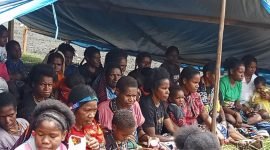 Para pengungsi asal Nduga di Wamena, Kabupaten Jayawijaya. (Foto: Istimewa/Dok. Pengungsi Nduga)
