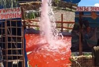 Pondok Natal unik hadir di Wamena, Kabupaten Jayawijaya, Papua Pegunungan. (Foto: Istimewa/Tangkapan layar video Facebook Matinus Kogoya)