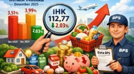 Ilustrasi inflasi di Mimika. (Foto: Galeri Papua/Endy Langobelen regenerated by OpenAI)