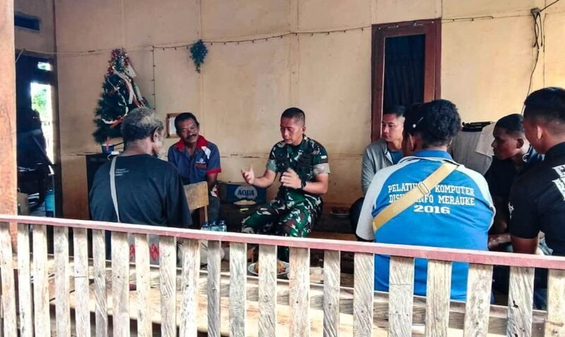 Pertemuan terkait konflik pertanahan antara pimpinan marga Kwipalo dengan PT Murni Nusantara Mandiri (MNM) di Distrik Jagebob, Kabupaten Merauke, Provinsi Papua Selatan. (Foto: Istimewa/Koalisi Penegak Hukum Dan Hak Asasi Manusia Papua)