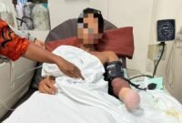 Korban begal dirawat di RSUD Mimika. (Foto: Istimewa)