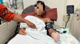 Korban begal dirawat di RSUD Mimika. (Foto: Istimewa)