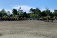 Suasana apel gabungan OPD di Halaman Kantor Puspem Kabupaten Mimika, Senin (2/2/2026). (Foto: Galeri Papua/Ahmad)