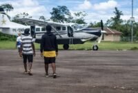 Pesawat PK-SNR milik PT Smart Air Aviation yang ditembak saat menjalankan rute Tanah Merah menuju Danawage/Koroway Batu, Boven Digoel, Papua Tengah, Rabu (11/2/2026). (Fotoo: Istimewa/Tangkapan layar video amatir)