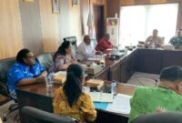 Rapat koordinasi Satgas MBG di Lantai 3 Gedung A Kantor Pusat Pemerintahan Kabupaten Mimika, Kamis (12/2/2026). (Foto: Galeri Papua/Ahmad)