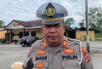 Kasat Lantas Polres Mimika AKP Burhanudin Buton. (Foto: Galeri Papua/Ahmad)