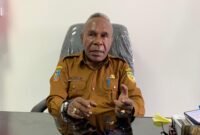 Kepala DPMPTSP Kabupaten Mimika, Marselino Mameyau. (Foto: Galeri Papua/Ahmad)