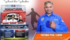 Ketua Persatuan Tinju Amatir Indonesia (PERTINA) Provinsi Papua Tengah, Yustinus Pigai, S.I.Kom, yang menyatakan dukungan penuh terhadap ajang Piala Gubernur Liga 4 Provinsi Papua Tengah musim 2025–2026. (Foto: Panitia Liga 4 Papua Tengah)