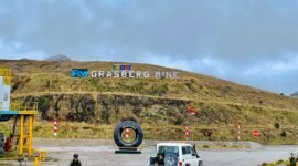 Area Grasberg Mine di kawasan PT Freeport Indonesia. (Foto: Galeri Papua/Ahmad)