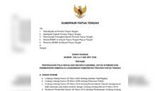 Surat Edaran Gubernur Papua Tengah Nomor 100.3.4.1/388/SET/2026. (Foto: Tangkapan layar)