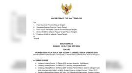 Surat Edaran Gubernur Papua Tengah Nomor 100.3.4.1/388/SET/2026. (Foto: Tangkapan layar)