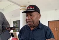 Wakil Ketua Fraksi Poksus DPRK Mimika, Anton N. Alom. (Foto: Galeri Papua/Ahmad)