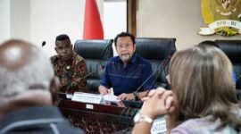 Pertemuan antara Pimpinan dan anggota Dewan Perwakilan Daerah Republik Indonesia bersama Asosiasi Majelis Rakyat Papua (MRP) se-Tanah Papua di Nusantara III Kompleks Parlemen, Senayan, Jakarta, Jumat (10/4/2026). (Foto: Dok. DPD RI)